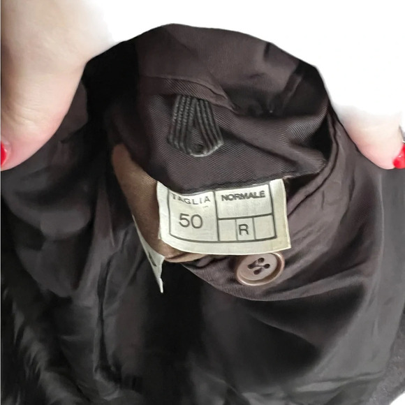 Vintage Ted Lapidus Diffusion 1970’s Brown Wool Overcoat Size 50 - Picture 4 of 6